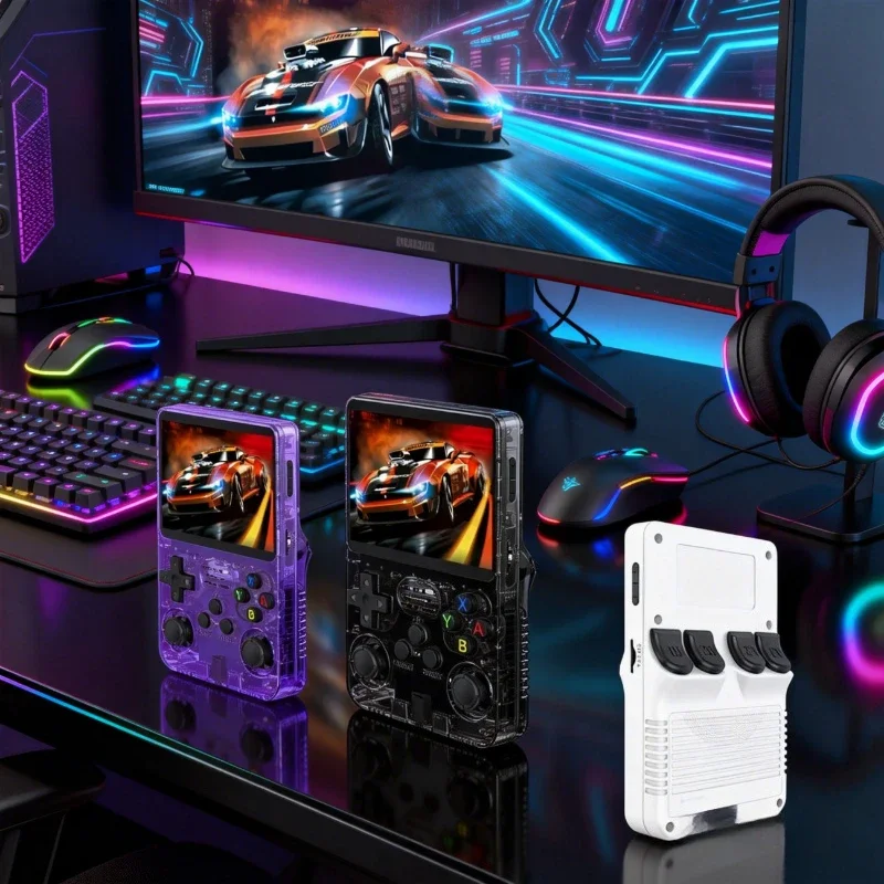 

Retro R36S Handheld Game Console, 3.5" IPS, 128GB, Linux System, Preloaded with Hundreds of Classic Games