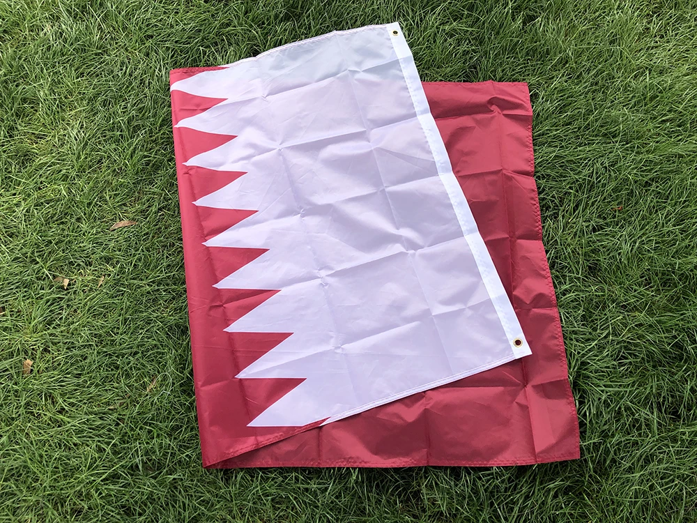 SKY F LAG free shipping Qatar flag 90X150cm polyester hanging Qatari Flag indoor outdoor home Decoration