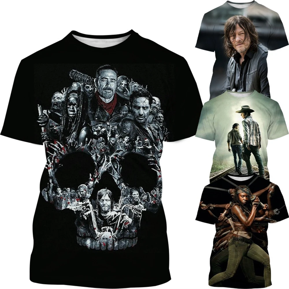 Summer fashion trend 3D printing creative popular movie T-shirt unisex casual round neck short sleeved T-shirt top