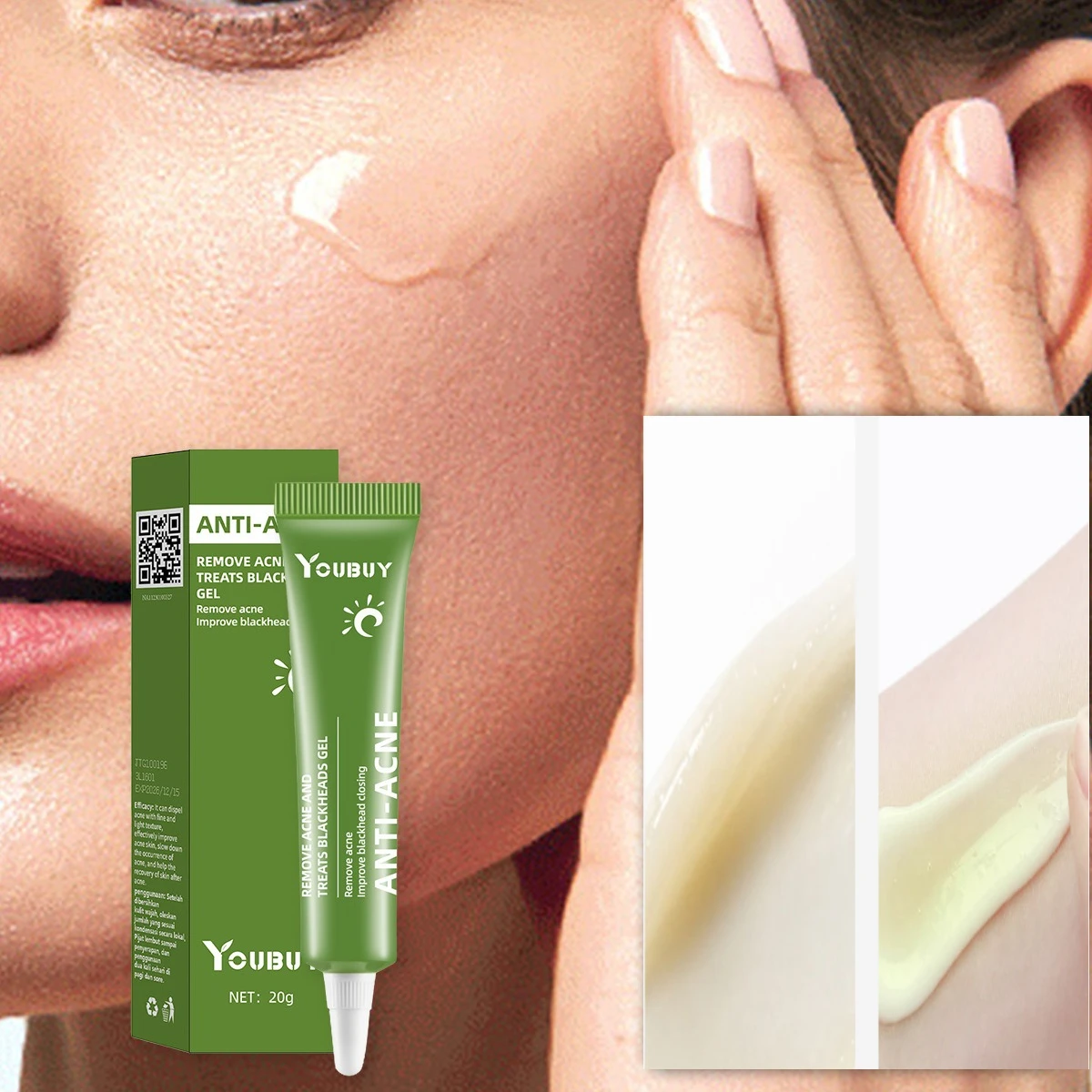 

Acne Cream Gel Fades Acne Muscles and Acne Marks, Gently Soothes and Repairs, Use Day and Night