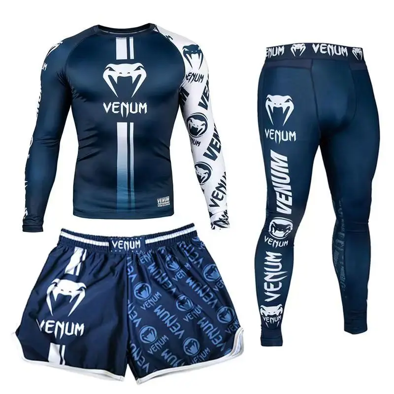 Venum Venom Tight-fitting Suit, Fitness Suit, Three-piece Set, Boxing and