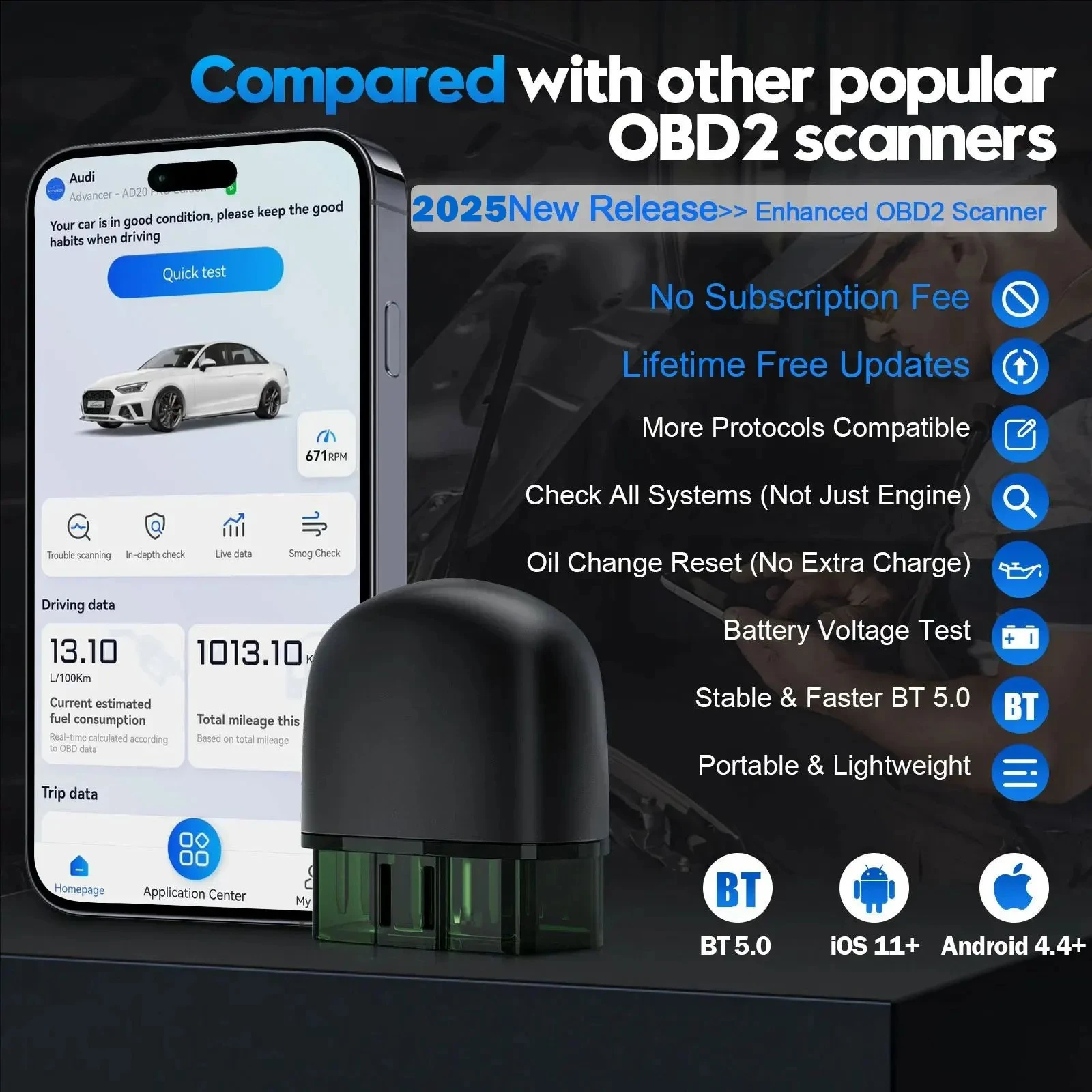 XTOOL Advancer AD20Pro جميع أدوات تشخيص النظام كامل obd2 الماسح الضوئي بطارية اختبار النفط إعادة تعيين قارئ رمز السيارة مدى الحياة تحديث مجاني