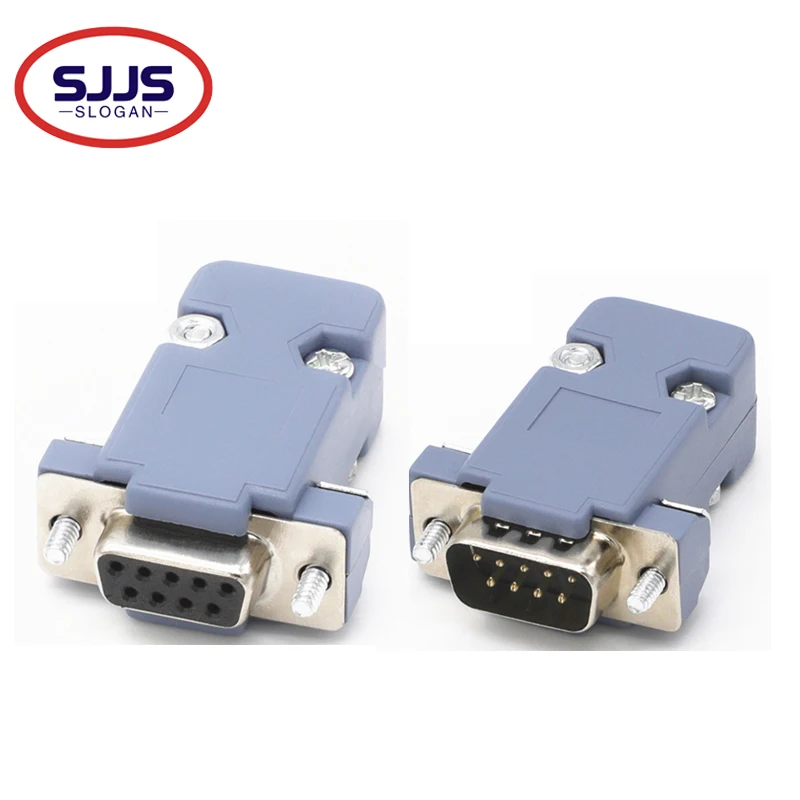 【1PCS】RS232 Serial Port Connector DB9 Female Socket Plug Connector 9 Pin Copper RS232 COM Adapter With Plastic Case DIY