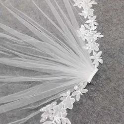 Customized Real Photos Sparkle Sequins Furry Lace Wedding Veil 3 Meters Long One Tier Bridal Veil with Comb Elegant Veil