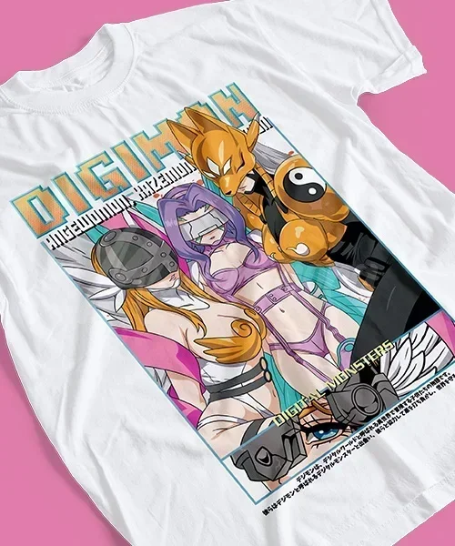 T-shirt For Anime Digimon Evoluciones Perfectas