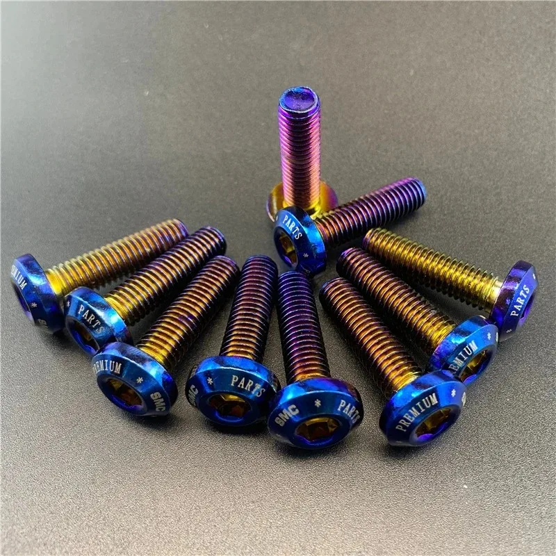 10 قطعة M8 * 30 مللي متر التيتانيوم الترباس المسمار الدوار/قرص فرامل مسامير البراغي تصفيح اللون لهوندا ياماها كاواساكي سوزوكي حلية #1