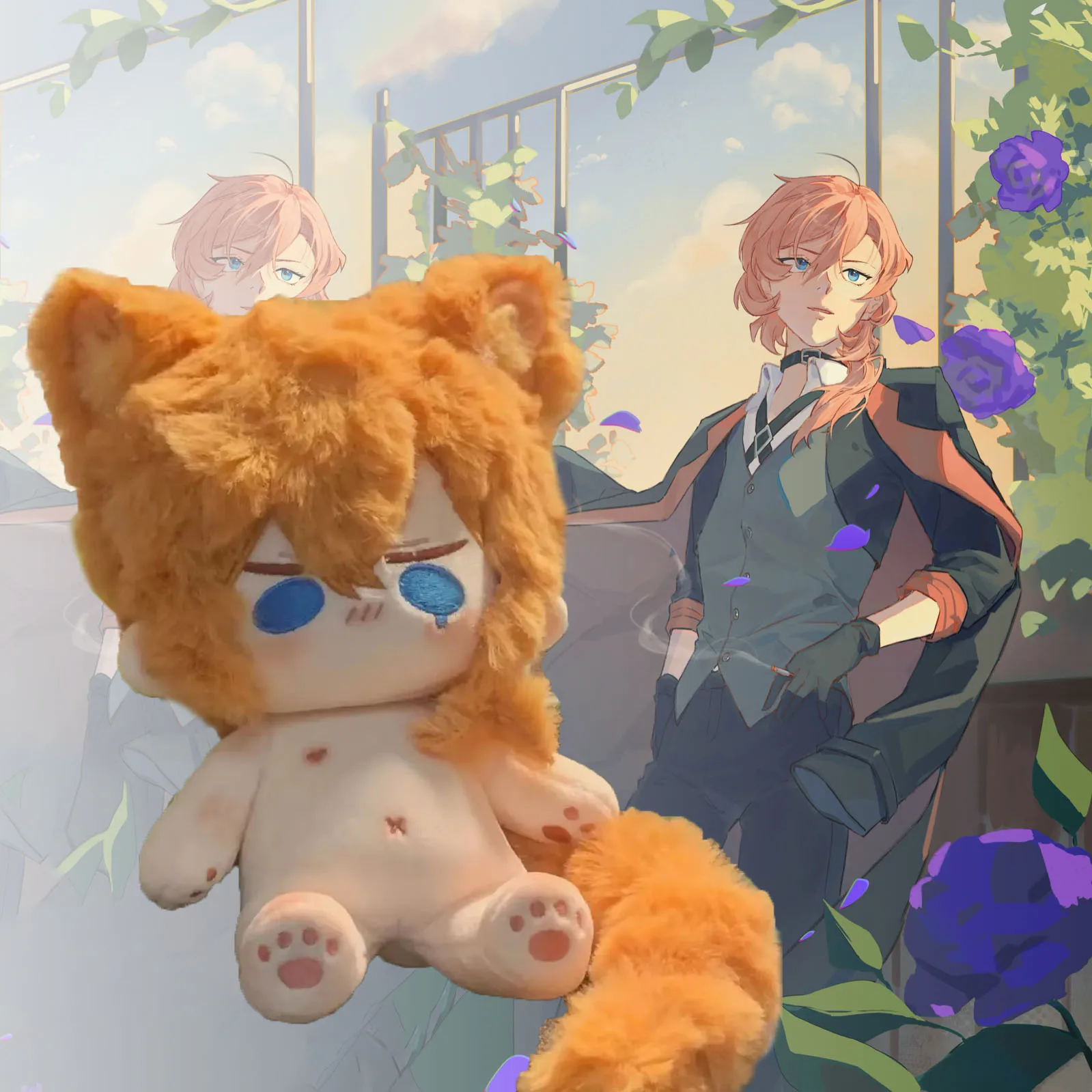 

Bungo Stray Dogs Nakahara Chuuya 20cm Cotton Stuffed Doll Toys for Children Adult Collectible Gift Anime Peripheral Plush Puppet