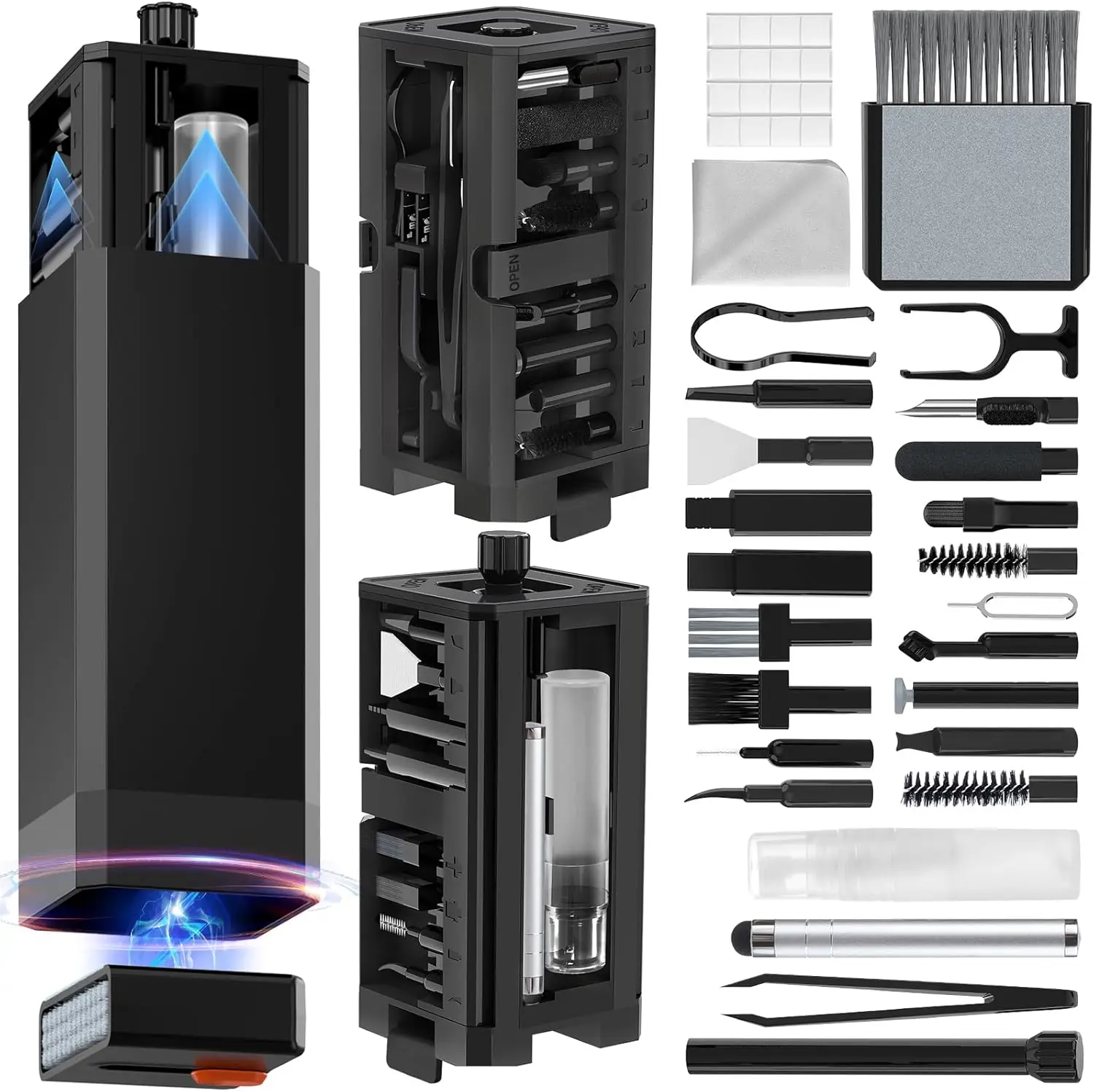 

Набор для чистки электроники 34-в-1 для телефонов, ноутбуков, клавиатур с портативным кейсом