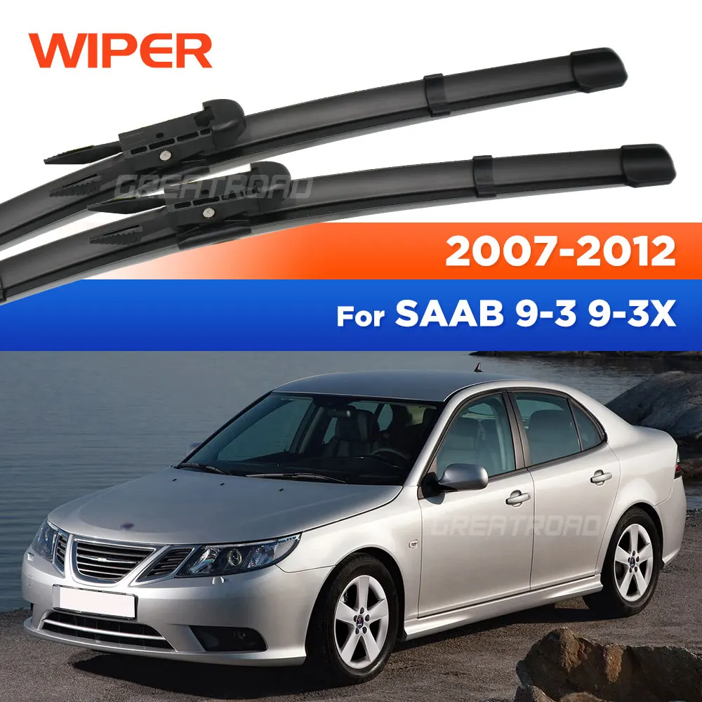 

For SAAB 9-3 9-3X 2007-2012 2008 2009 2010 2011 Wiper Front Wiper Blades Windshield Windscreen Window Brush 23"+23"