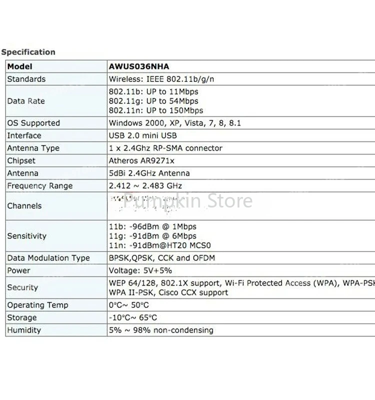 بطاقة واجهة الشبكة اللاسلكية BT5 Kali Linux Ubuntu، ALFA AWUS036NHA AR9271