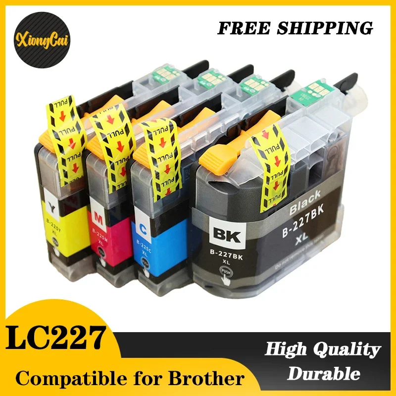 4PCS LC227 Compatible ink cartridge For Brother LC225 LC227 MFC J4420DW J4620DW J4625DW J5320DW J5620DW J5625DW J5720DW printers