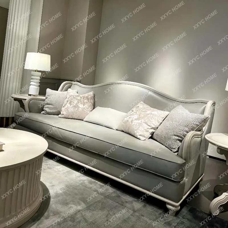 Medieval style round storage coffee table classical villa living room home sofa coffee table combination
