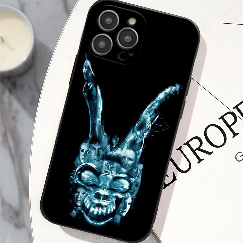 Movie D-Donnie D-Darko Phone Case for iPhone 12 11 13 14 15 16 Max Pro Plus Black Soft Silicone Cover