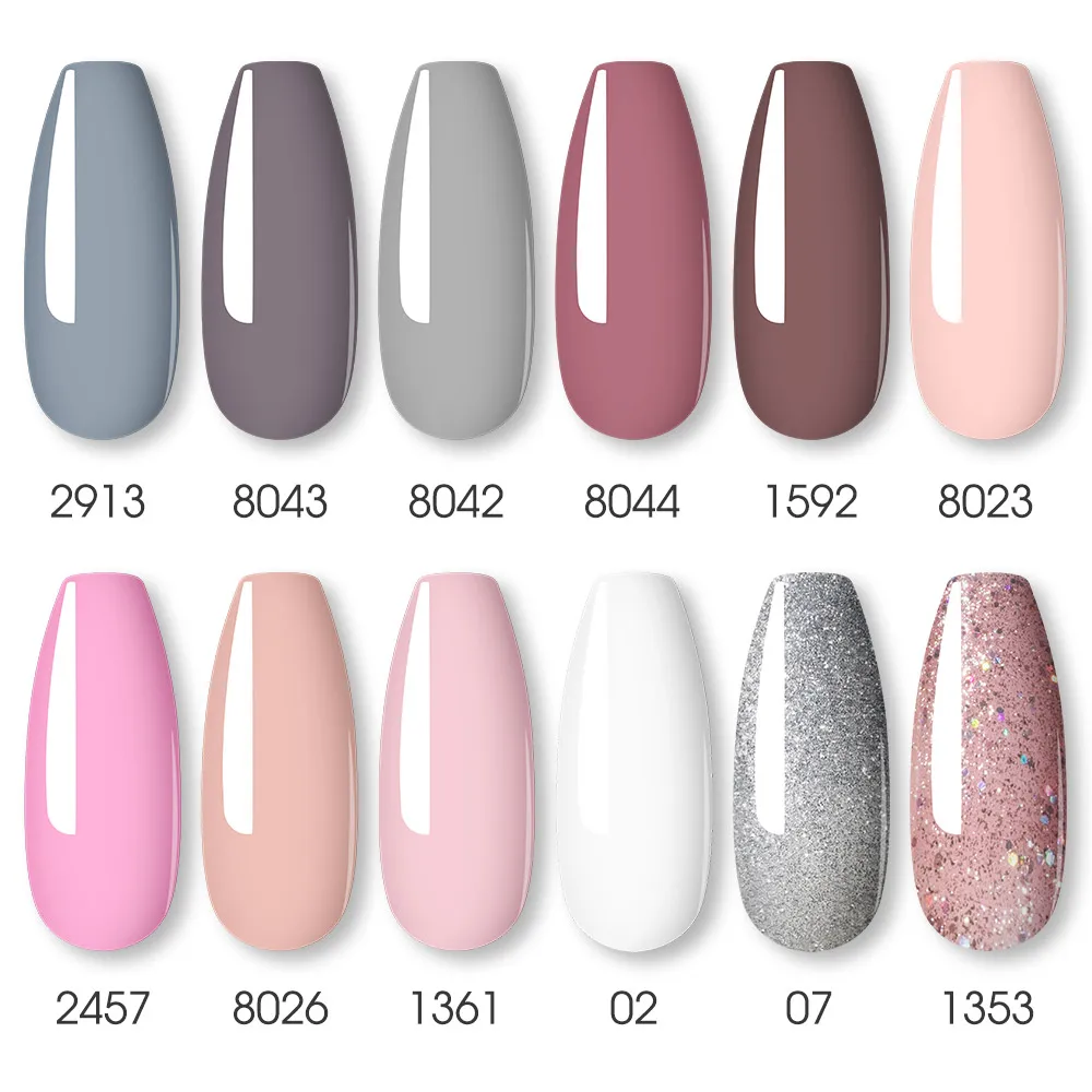 Rosalind Nail Sets Gel Polish Hybride Semi-Permanente Nagelkits Weken Van De Basis Top Jas Uv Lamp Kuur 12 Stks/sets Voor Nail Art Design