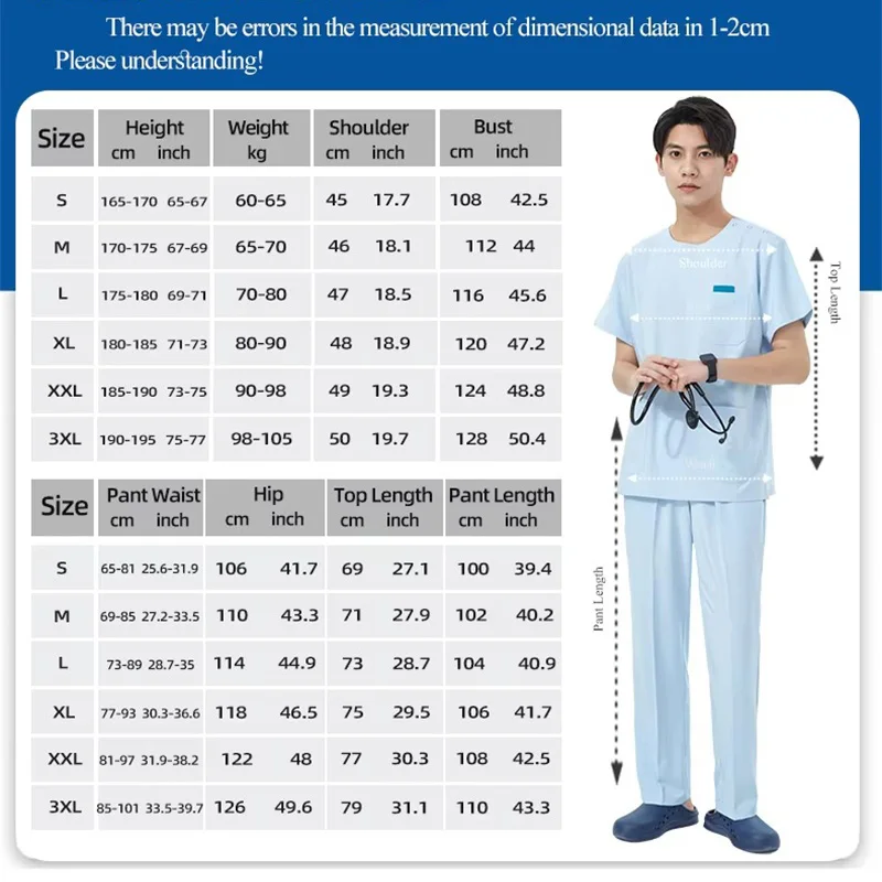 Exclusive Clinic Surgical Scrub sets for Men and Women Hospital Doctor Uniform Lab Work Safety Clothing Dentist Vet Workwear S02