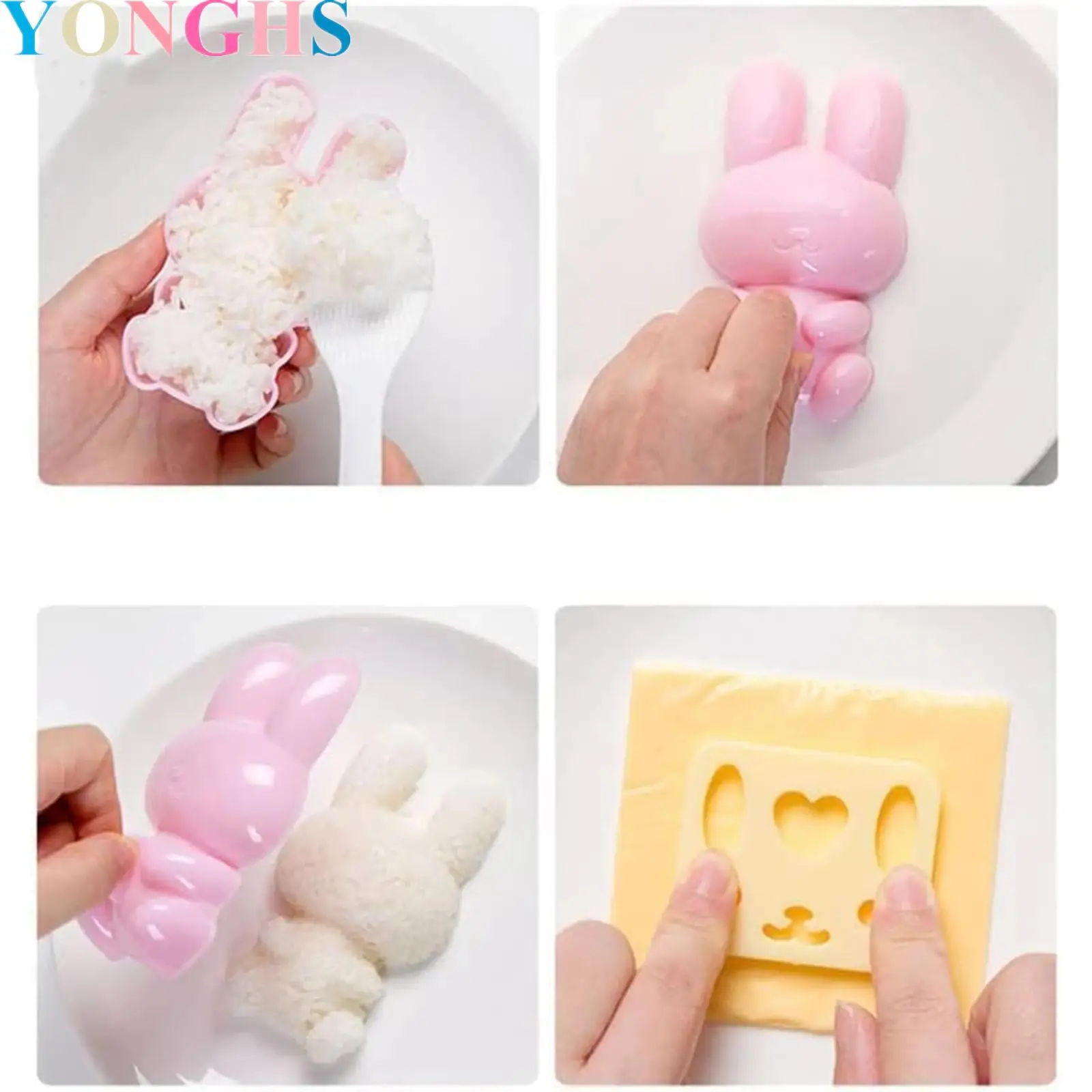 

Rice Cartoon Rabbit Mold Sushi Making Kit Lunch Maker Cute Animal Sushi Mold Rice Mold Seaweed Cutter Kitchen Tools