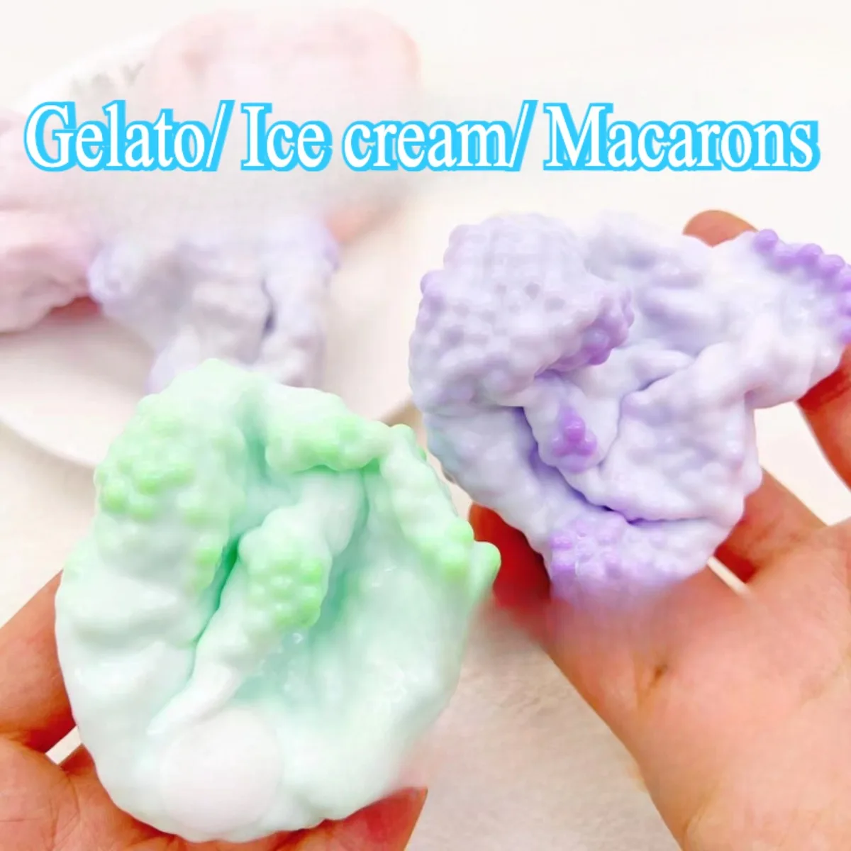 Squishy gelato Toys Mini Tree Fidget Toy Kawaii ice cream ice Cube Stress Relief Squeeze Toy Kids Toys Party Gadgets party Gift