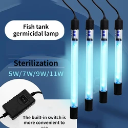 5w/7w/9w/11w Submersible UV Sterilizer Lamp Light Ultraviolet Filter Waterproof Water Cleaner For Aquarium Pond Coral Fish Tank