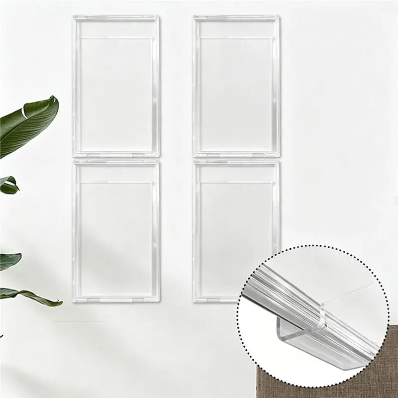 B97A-Floating Holder For Book And Magazine Rack- Clear Acrylic Wall Display Shelf(16Pcs), Living Room Study For Collections