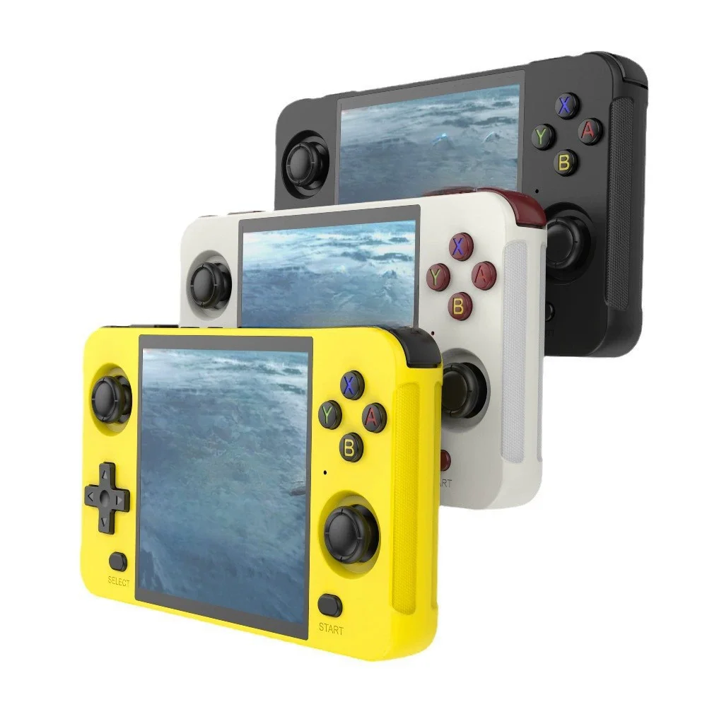 

Cheap Handheld Console de Jeux De 4.0 Inch Powerful Linux Portable Mini Wireless Handheld Retro Game Console R40s Game machine