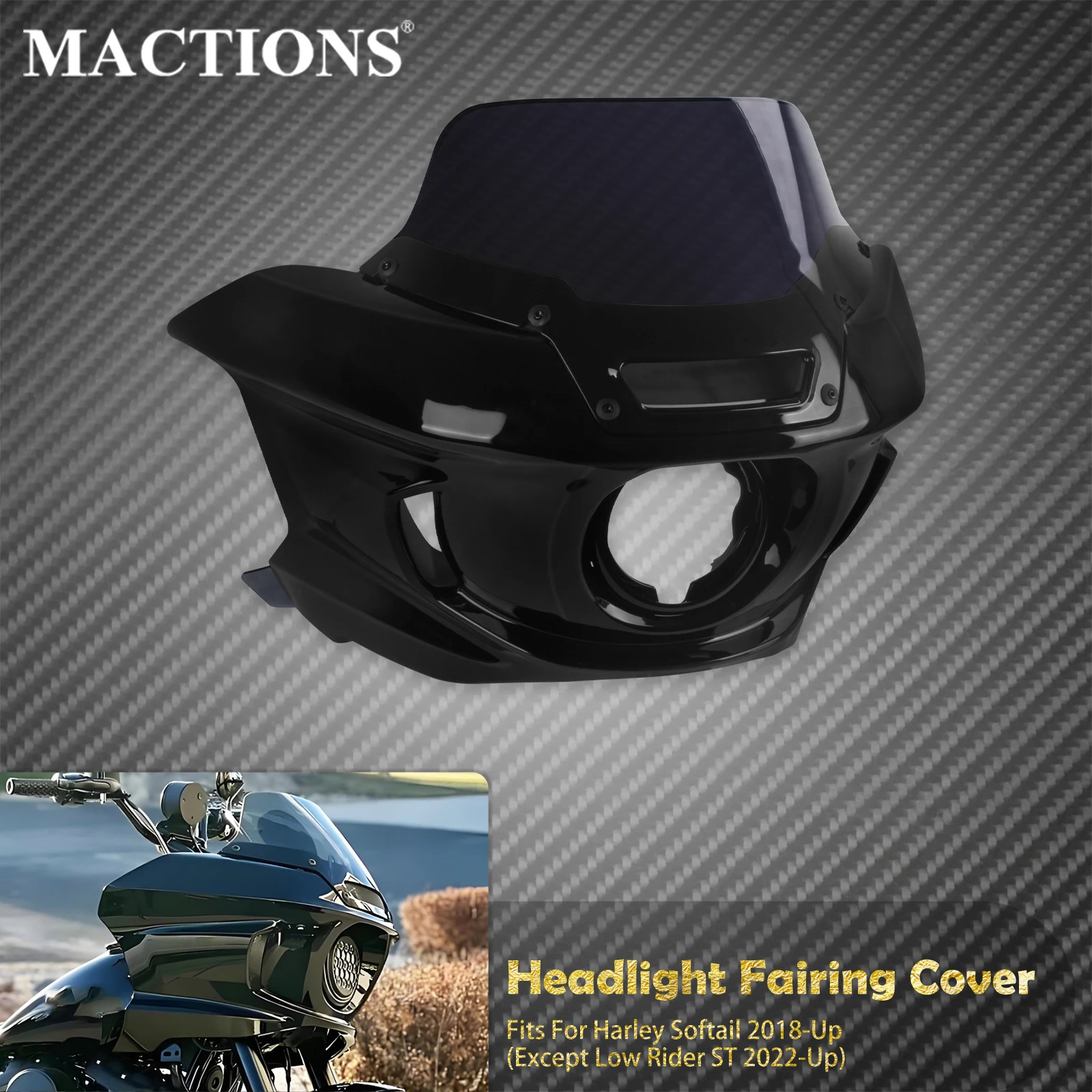 

Motorcycle Headlight Fairing Bracket Mount Front Headlamp Windshield Windscreen For Harley Softail Low Rider 2022-25 Street Bob