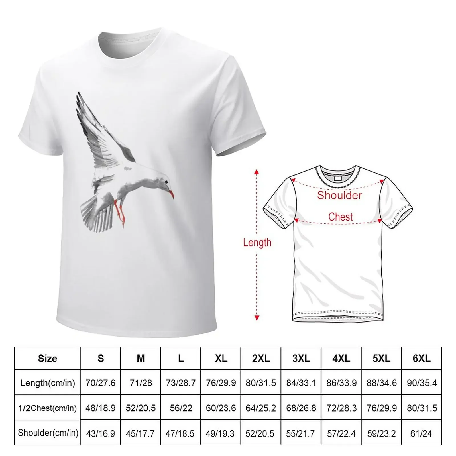 Seagull, watercolor, white, animal, bird, birds, seagull, animals T-Shirt quick-drying blacks customizeds mens t shirt graphic