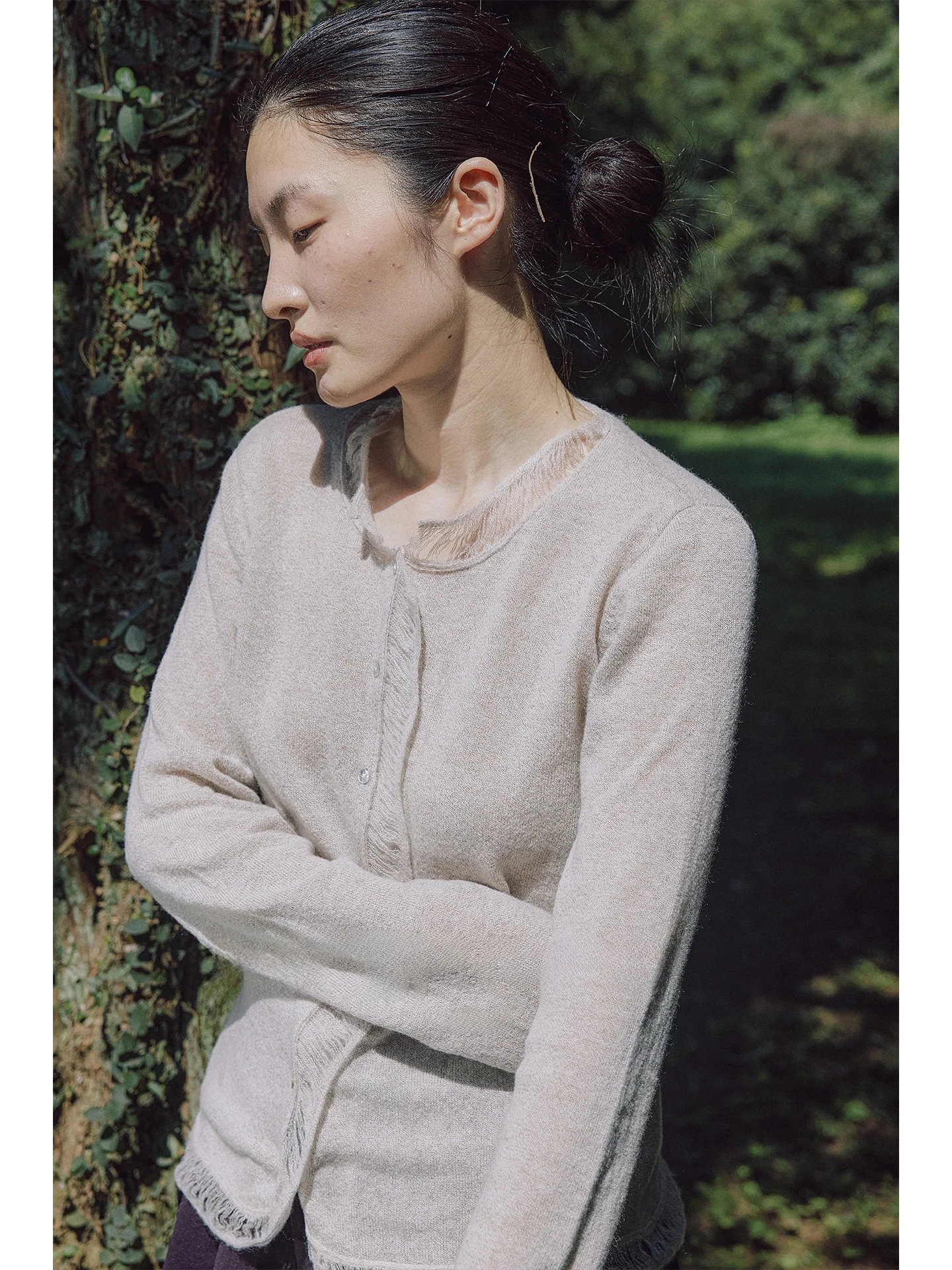 

Original Design Wool Knitted Cardigan Women's Faion Autumn Winter Warm Pure Color Match All Seasons Long Sve Knitwear