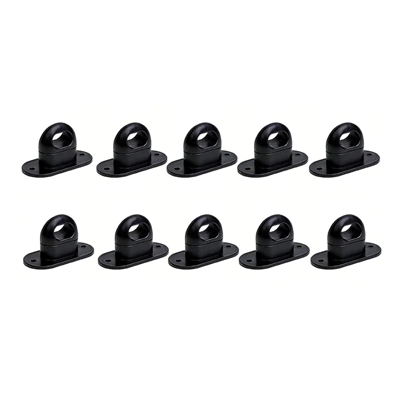 10Pcs/set Oval Grommet Rotary Buckle RV Awning Shade Clips Screw Lock Black Sunshade Fastener For Camper Caravan Shade Canopy