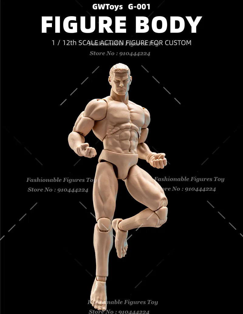 Gwtoys 1/12 échelle hommes soldat corps fort Muscles militaires modèle Figure modèle d'action pour 6 pouces bricolage dessin croquis musculaire
