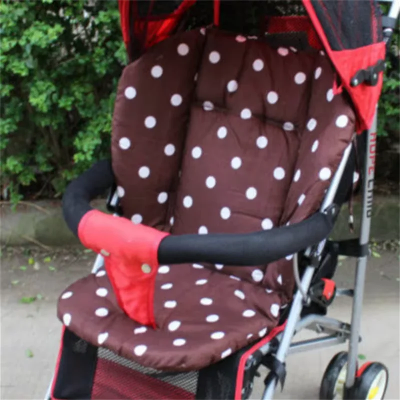 Simple Polka Dot Printed Baby Cart Cotton Cushion Stroller Universal Thickened Seat Cushion Baby Cart Cushion Accessories