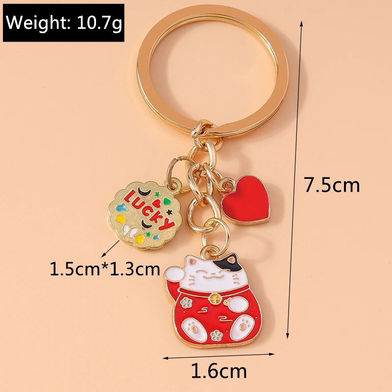 Cartoon Tier Hund Schlüssel bund Emaille Liebe Herz Charms Schlüssel ringe für Auto Schlüssel Souvenir Geschenke für Frauen Männer Handtasche Schlüssel anhänger – Detail 17