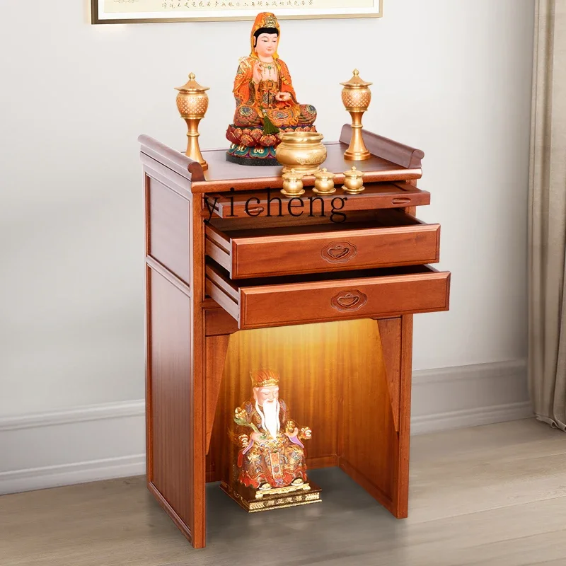 Buddha Shrine Altar Altar Earth Male Malay Cabinet God of Wealth Worship Table