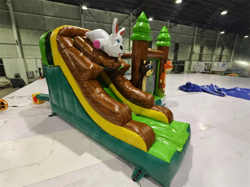 Commercial Animal Owl Kids Inflatable Bouncer Bouncy Castle Fox Rabbit Inflatable Bounce House