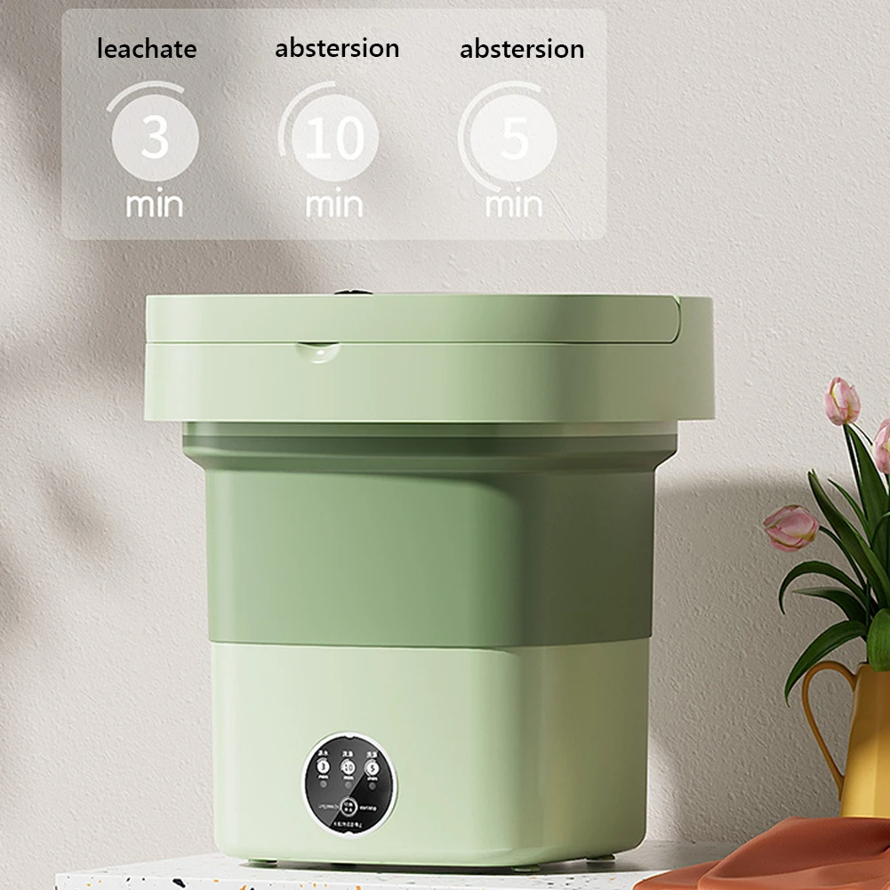 Portable Washing Machine Mini Collapsible Washing Machine 11L Large Capacity Small Foldable Washer for Apartments Dorm RV