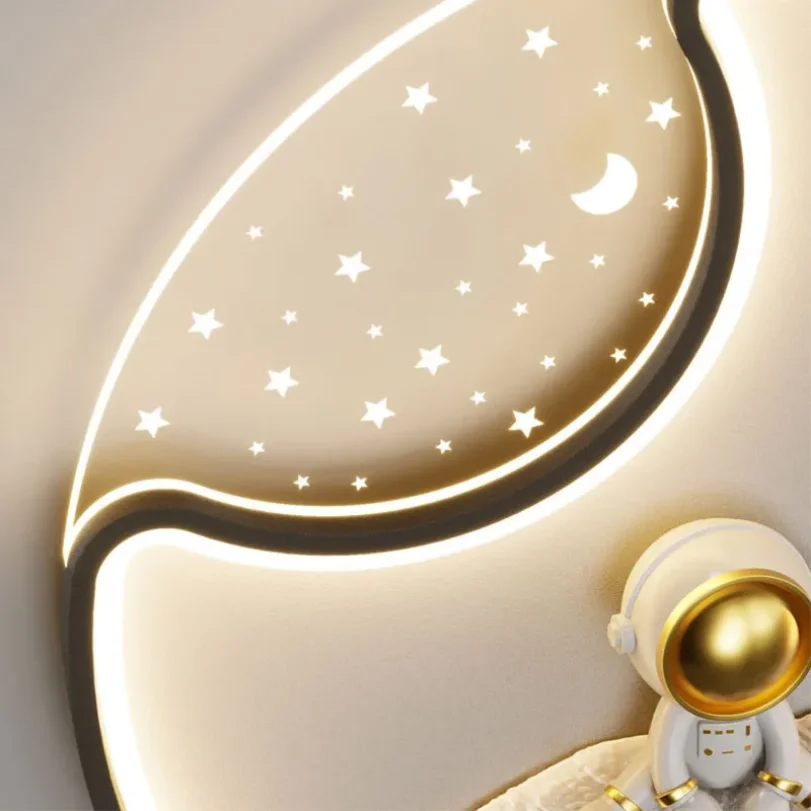 Imagem -06 - Modern Astronaut Led Ceiling Light Lâmpada Montada para Crianças Kids Bedroom Decoration Iluminação Interior da Escola Sala de Estar Bonito