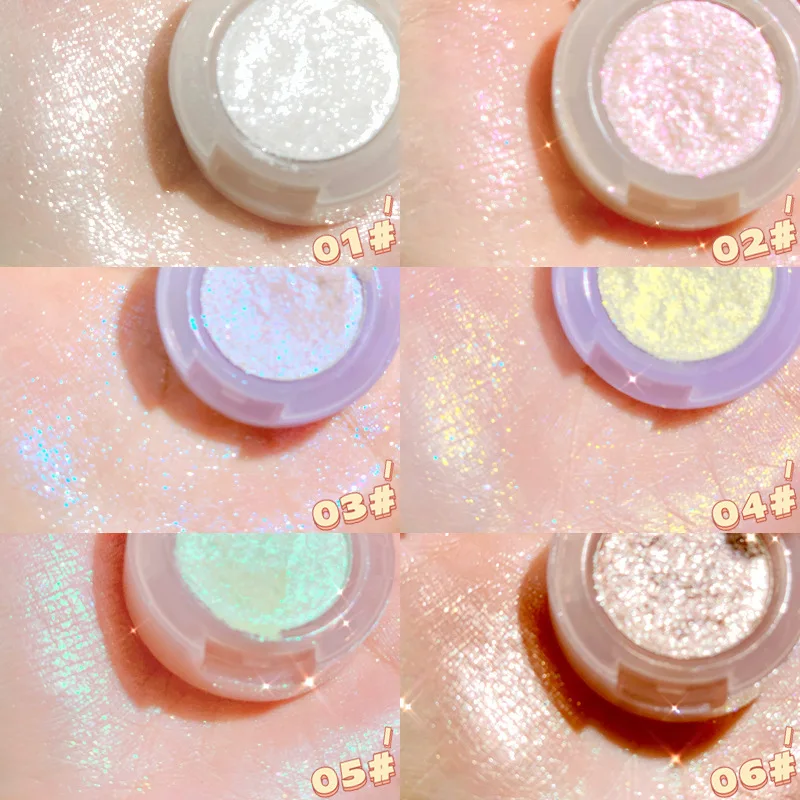 Shiny Eyes Potato Texture Glitter Highlighter Powder Eyeshadow Palette Pearlescent Diamond monocromatico Brighten Makeup Cosmetics