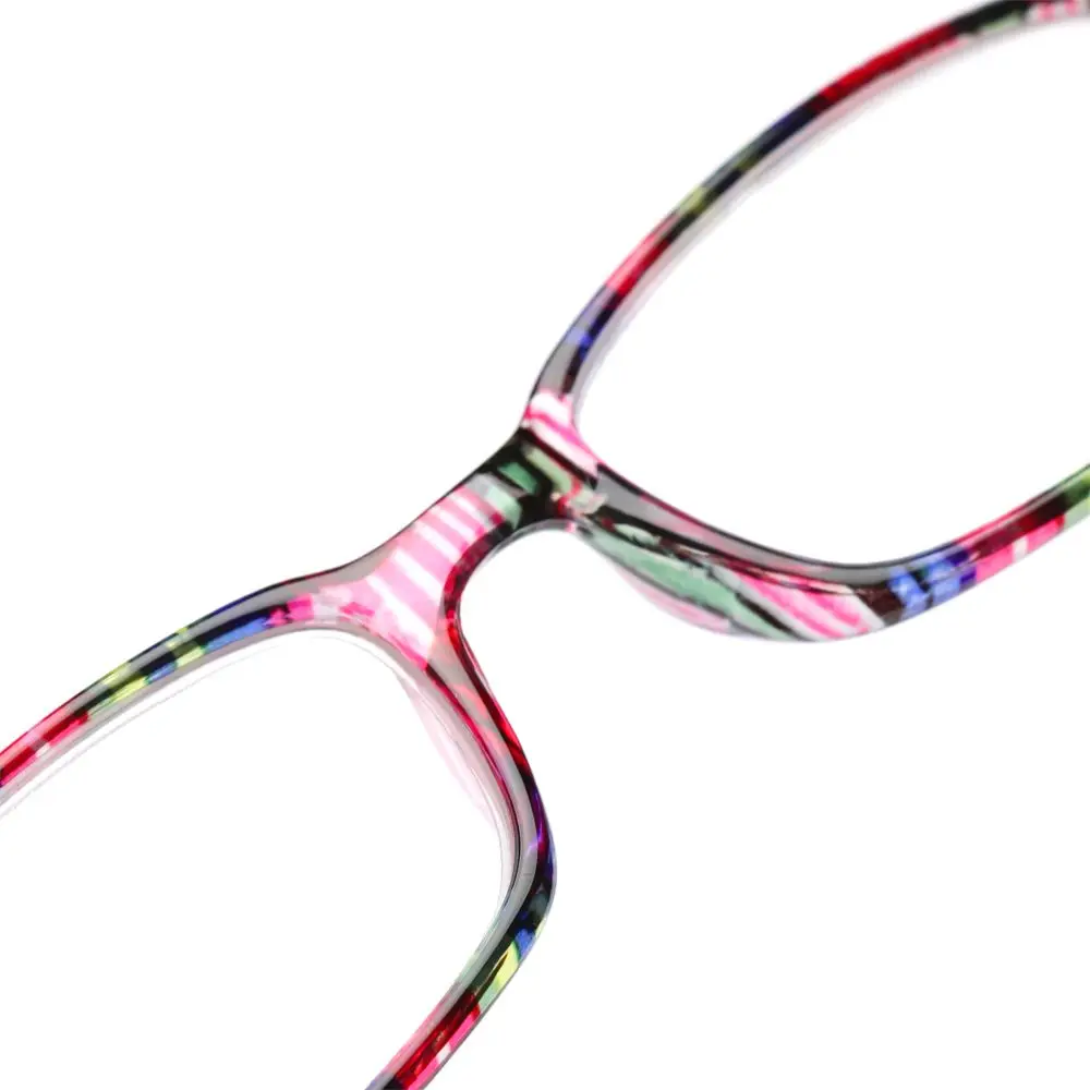 Portable Vision Care Print Stripe Reading Glasses Retro Frame Presbyopic Eyewear Diopter Eyeglasses