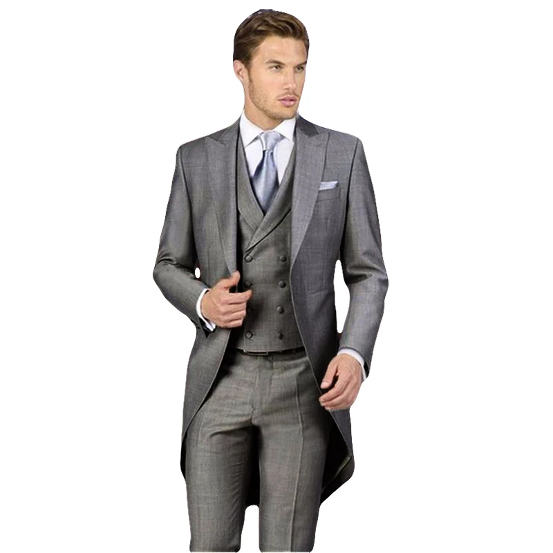 2022 New mens 3piece performance suit  custom tuxedo wedding suits for men V neck casual business suit（jacket+vest+pant+tie)