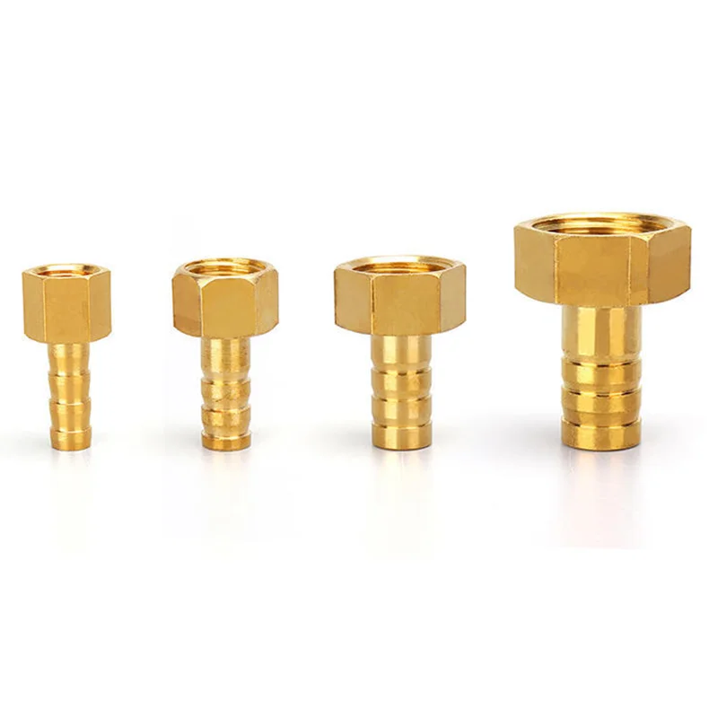 6mm 8mm 10mm 12mm14mm 16mm Hose Barb Tail BSP1/2＂Female Thread Connector Coupler Brass Pipe Fitting Union Joint Gas Pipe Adapter