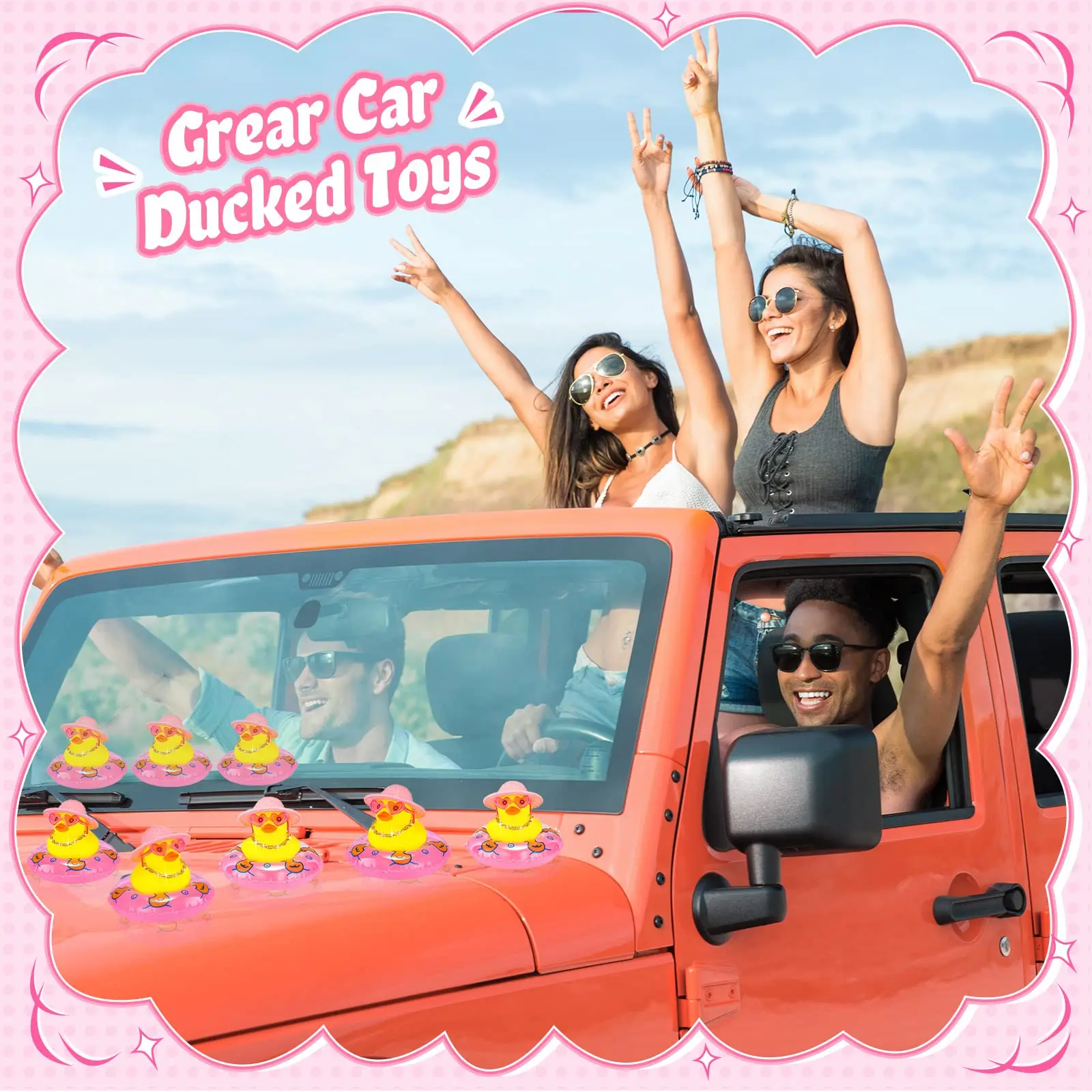 6-60 Set Mini Rubber Ducks Bulk for Kids Children Cute Yellow Duck Toy for Dashboard of Car Bathtub Ornaments