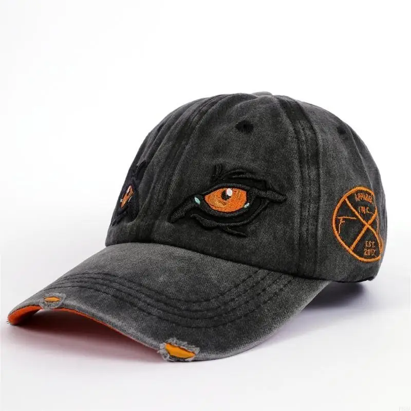 P88A Women Men Baseball Hats Sun Cap Decorations Trucker Hat Dad Hat Ponytail Available Blue/Gray