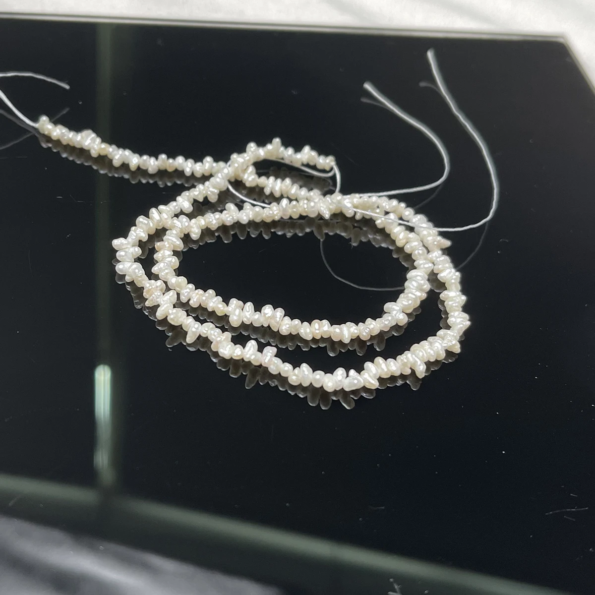 Perles d'eau douce ovales blan - Jewelry Making Raw Materials avis et prix