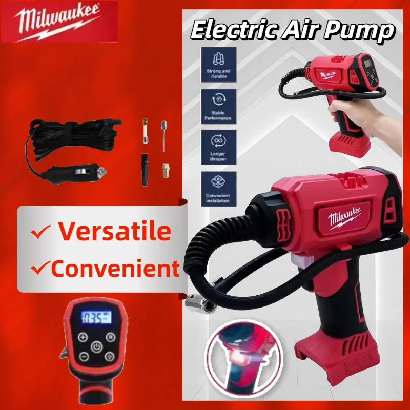 Milwaukee Cordless Car Tire Automatic Inflator Handheld Air Compressor Electric Air Pump For Milwaukee 18V Battery