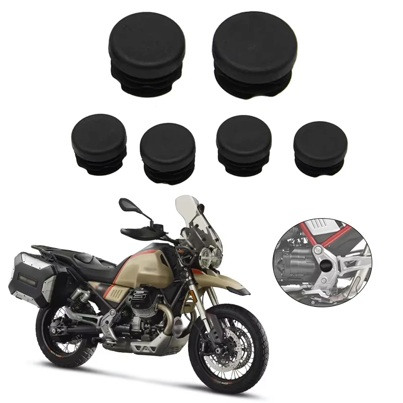 6 pçs plugues de chassi apto para moto v85tt 2019-2022 quadro buraco capa tampas plug quadro tampa v85tt motocicleta