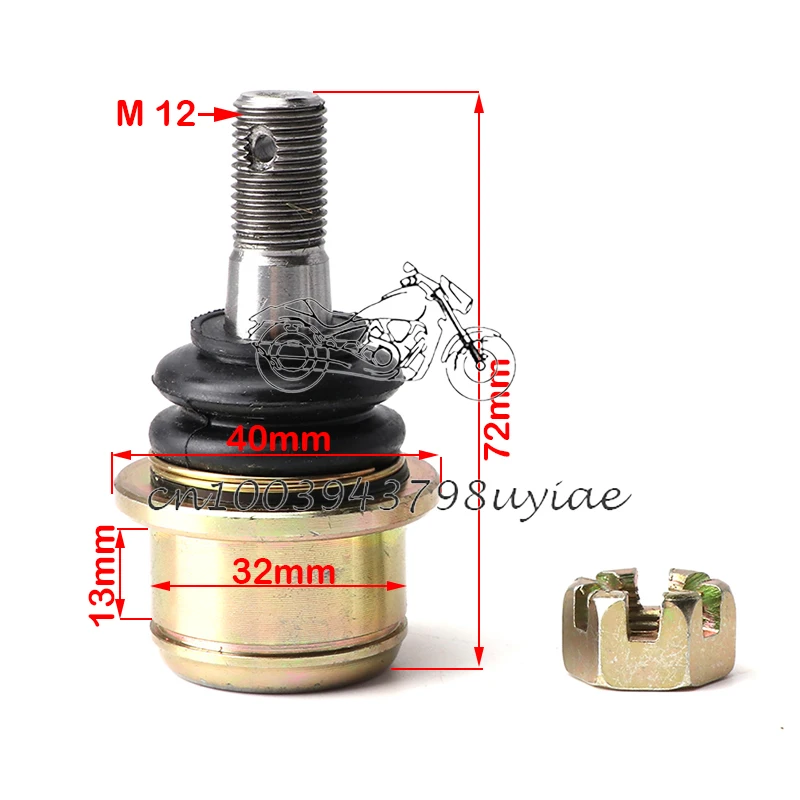 

1 Pair M12X32mm ATV Tie Rod Ball Joint Kit For 50cc 70cc 90cc 110cc 125cc 150cc 200cc 250cc UTV QUAD dirk bike Go Kart