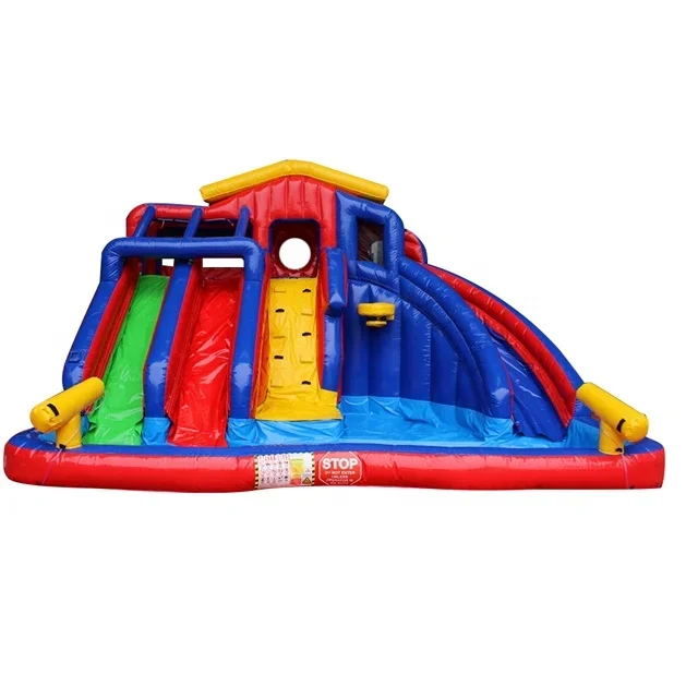 colorful backyard inflatable water slide the inflatable swimming pool children three lanes game