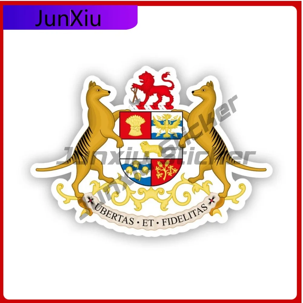 

Stylish Artistic Tasmania Coat Of Arms Sticker Decal American Made Uv Protected Australia Coa Seal Yas Car Decal Uv Resistant