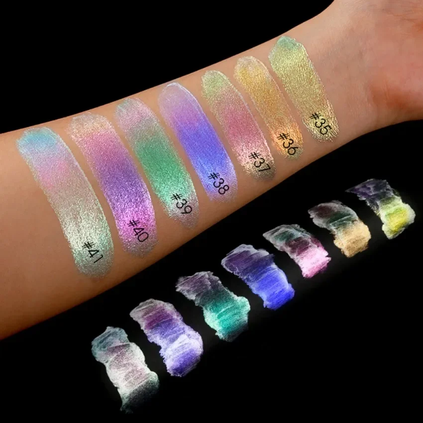 Private Label 31 Colors Optical Chameleon Liquid Eyeshadow Pigment Custom Logo Long Lasting Waterproof Pearlescent Makeup Vegan