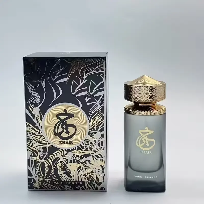 

ParisCorner Khair Eau de Toilette 100ml, with its unique design and exquisite fragrance, is the perfect choice for you