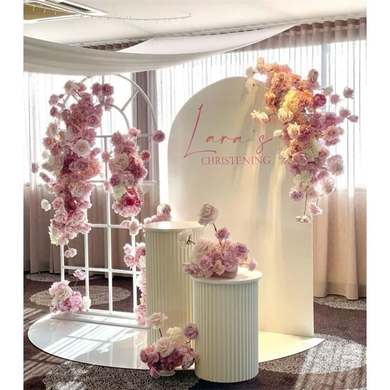 Acrylic Arch Decorative Floral Welcome Sign Stand & Wedding Supplies Background